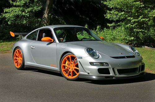 2007 porsche 911 gt3 rs in silver/orange