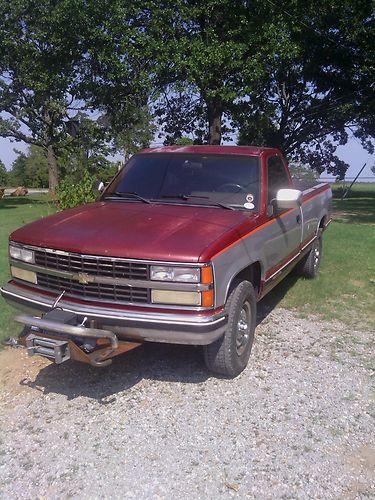 1990 chevy 4x4 3/4 ton pickup lot of new parts and 9,000 lb winch