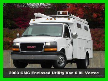 2003 gmc savana enclosed utility van dually  drw 2wd 6.0l vortec gas no reserve