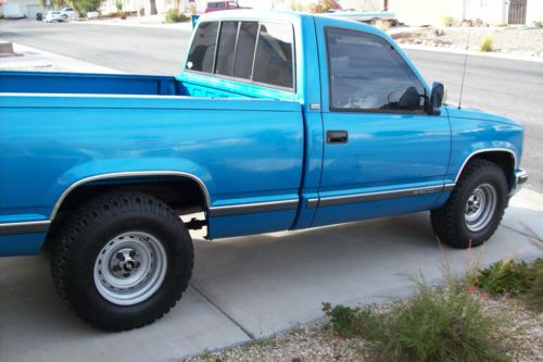 Chevy shortbed truck blue