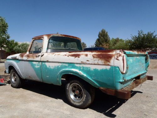 1961 ford f100 deluxe big window short bed unibody pickup project car barn find