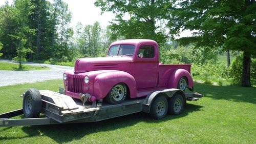 1947 ford pick up 350 chevy with overdrive tranny