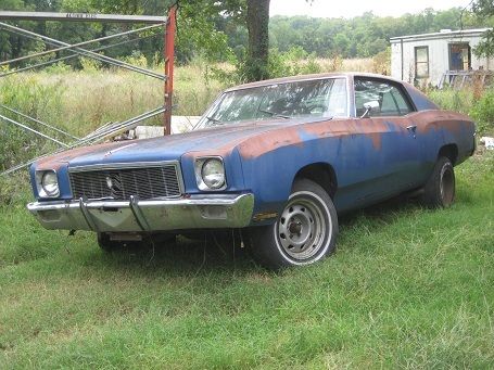 1971 monte carlo.solid body.great project car. .