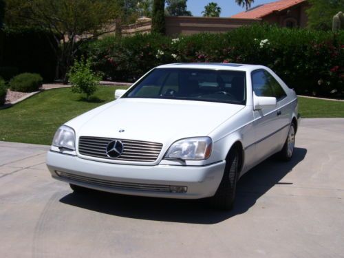1995 mercedes-benz s-500 coupe white with gray leather custom alloy wheels