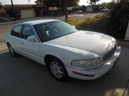 2000 buick park avenue 94k white blue leather int. - just smogged with new tags