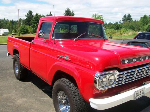 1959 ford f-100 recent restoration on 33's with lift