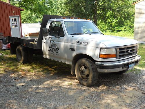 1996 ford f350 cab and chassis w/ steel flatbed