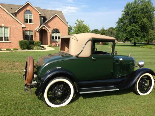 1929 ford model a coupe rumble seat runs great