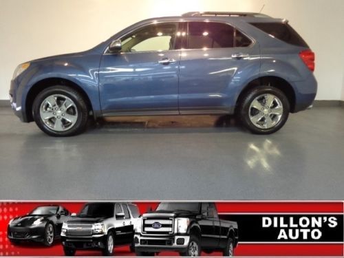 2012 chevrolet equinox ltz suv 3.0l blue leather one owner sunroof