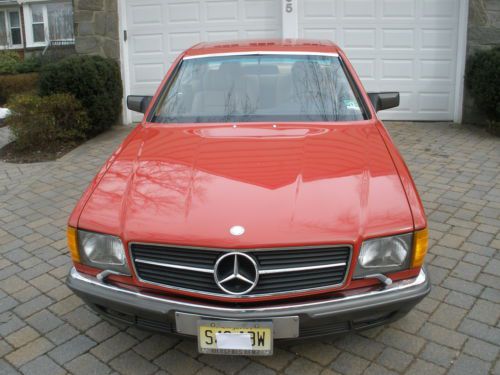 1985 mercedes benz 500 sec coupe imperial red saddle interior very rare