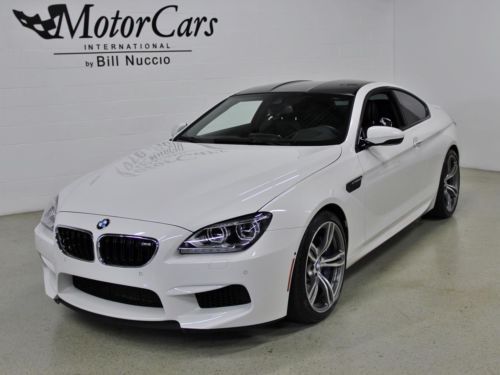 2013 bmw m6 coupe - white/blk - 6k miles! executive pack!  20&#034; wheels! like new!