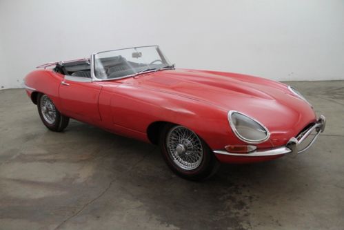 1967 jaguar xke roadster, series i, red, covered headlights, manual, wire wheels
