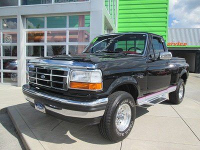 F150 flareside black xlt no body rust low miles 4x4 all original truck must see