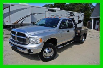 2004 dodge 3500 slt diesel 4x4-70k low miles-flatbed-crew-dually-loaded!exc cond