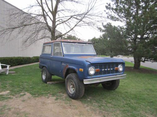 1974 ford bronco ranger, uncut, no reserve, barn find