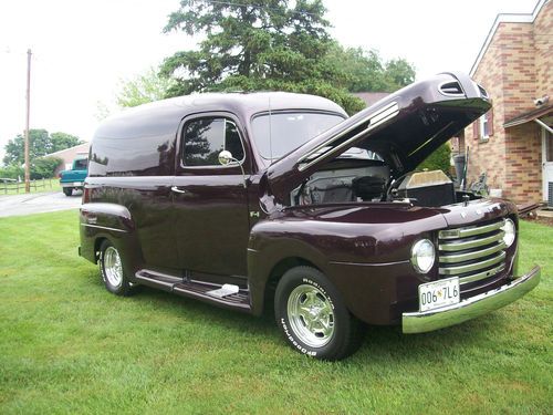 1948 ford panel truck - harley davidson black cherry