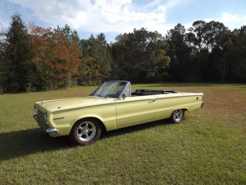 1967 plymouth belvedere convertible 440 automatic yellow with black top