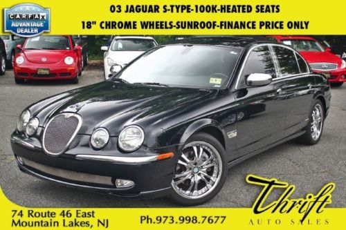 03 jaguar s-type-100k-heated seats-18 chrome wheels-sunroof-finance price only