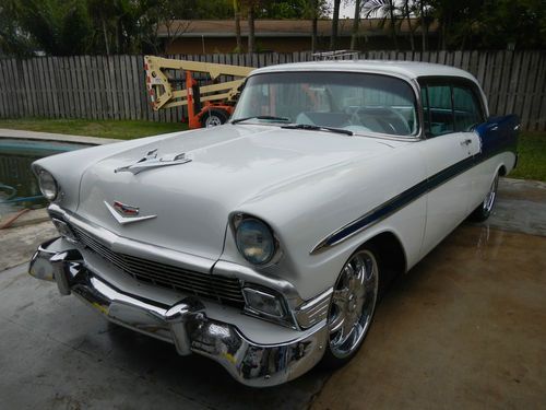 1956  chevy belair matching #  no  post  looks and rides exc.