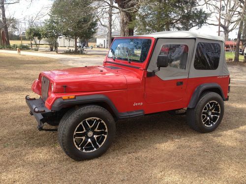 No reserve auction - 1995 jeep wrangler - 4-cyl. 5-spd - new top - 18" wheels -