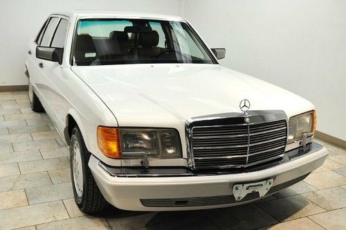 1991 mercedes-benz 560sel white/tan low miles one of kind