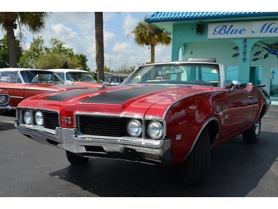 1969 classic red oldsmobile 442 2 door automatic new photos must see top down