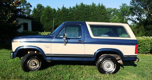 1986 ford bronco xlt sport utility 2-door 5.8l  original owner, no reserve