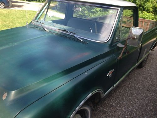 Green truck, wide bed, 67, c-10, used