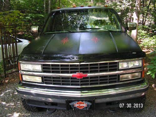 1992 chevy 4 x 4 1500 pick-up truck, rat-hot rod style, harley trade considered