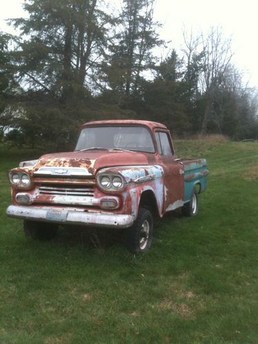 1959 chevrolet apache  napco 4x4 pick up restoration project