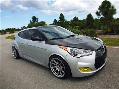 Wow veloster custom upgrade 6spd lowered kevlar carfax sunroof  alloy financing