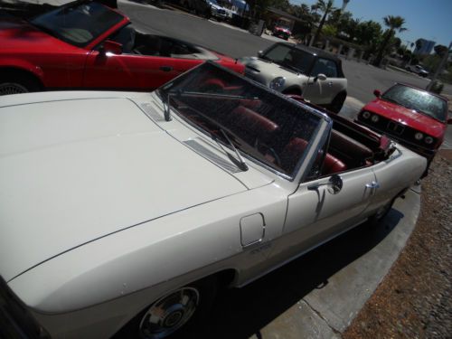 1965 chevrolet corvair corsa convertible, 4-speed, white/red interior new roof