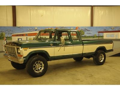 1978 ford f250 supercab xlt 4x4 camper special very nice western truck