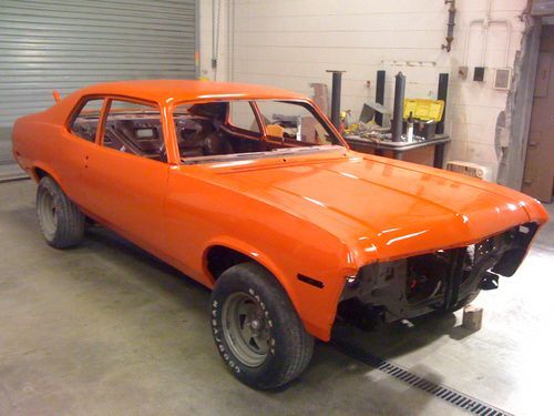 1973 chev,y nova, custom, hugger orange, roller, body