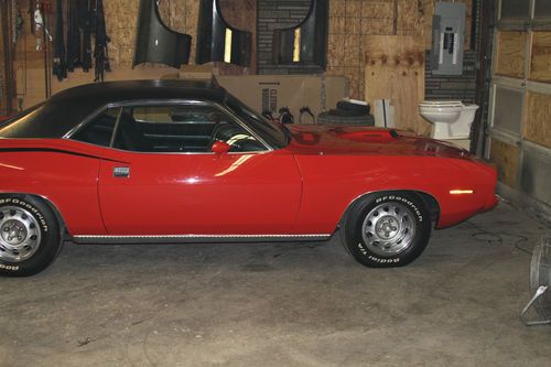 1970 plymouth cuda 440 six-pack, shaker hood, super track pack - 4.10 ratio