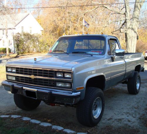 1985 silver chevrolet chevy silverado 2500 hd c/k20 fwd 4x4 pickup truck *clean*