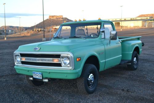 1971 chevy 4x4 truck lwb, step side, v8, work truck, classic, patina, pwr steer