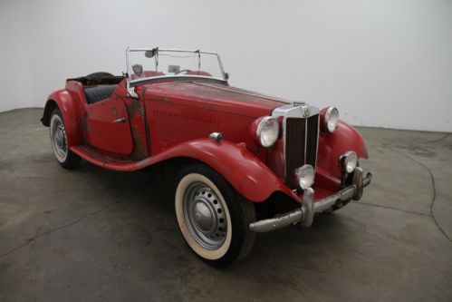 1951 mg-td roadster, red, hard top and soft top frame,  nice solid example