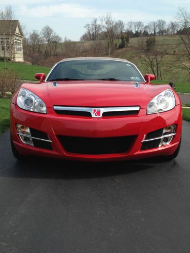 2007 saturn sky, cherry red, tan conv top, only 4,542 miles, garage kept, mint!!