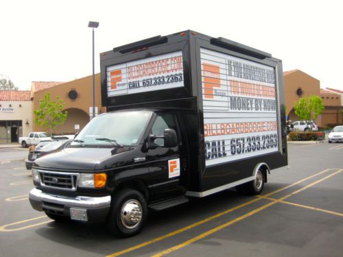 2007 ford e-350 super duty cutaway advertising box truck