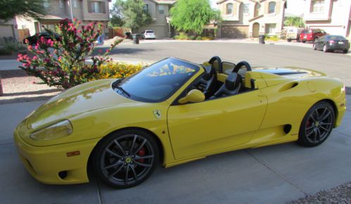 Must see ! * 2001 ferrari 360 spider f1 * giallo, no sticky, like new