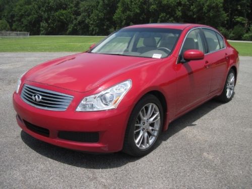 Infiniti g35 red moonroof journey leather low miles navigation  back up camera