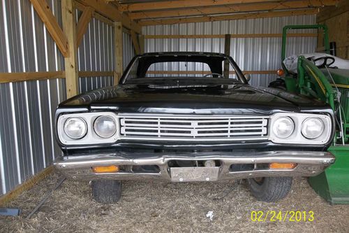 1969 plymouth roadrunner real rm 23  original matching engine 4 spd project car