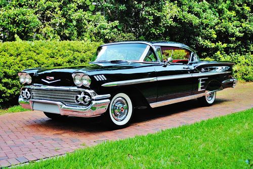 Real deal 1958 chevrolet impala 348 v-8 tri power absolutley fully restored mint