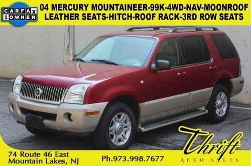 04 mountaineer-99k-4wd-nav-moonroof-leather seats-hitch-roof rack-3rd row seats