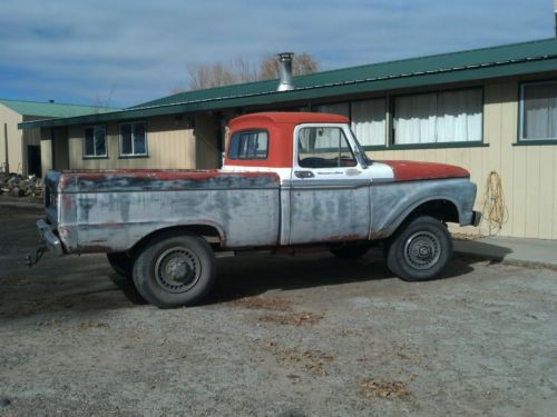 1965 ford f100 4x4 custom cab short/ wide box (with power steering)