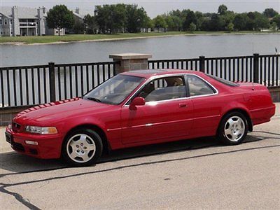 1994 acura legend coupe ls type ii red/tan lthr only 81k serviced timing belt!!!