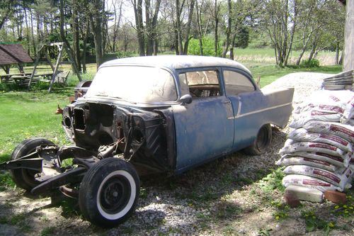 1957 chevy 150 2 dr sedan ex gasser barn find