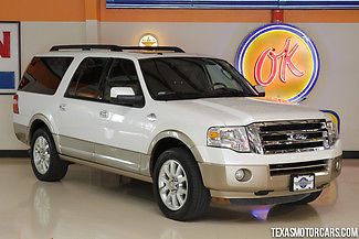 2011 ford expedition el king ranch, saddle leather, nav, bluetooth, headrest dvd
