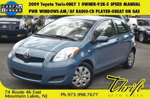 09  yaris-only 1 owner-92k-5 speed manual-pwr windows-cd player-great on gas